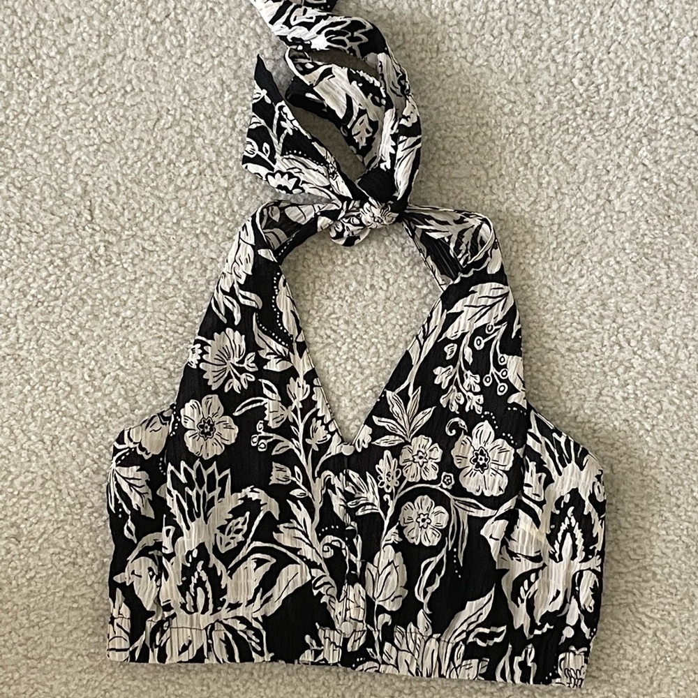 Floral-Printed Halter Top - Zara